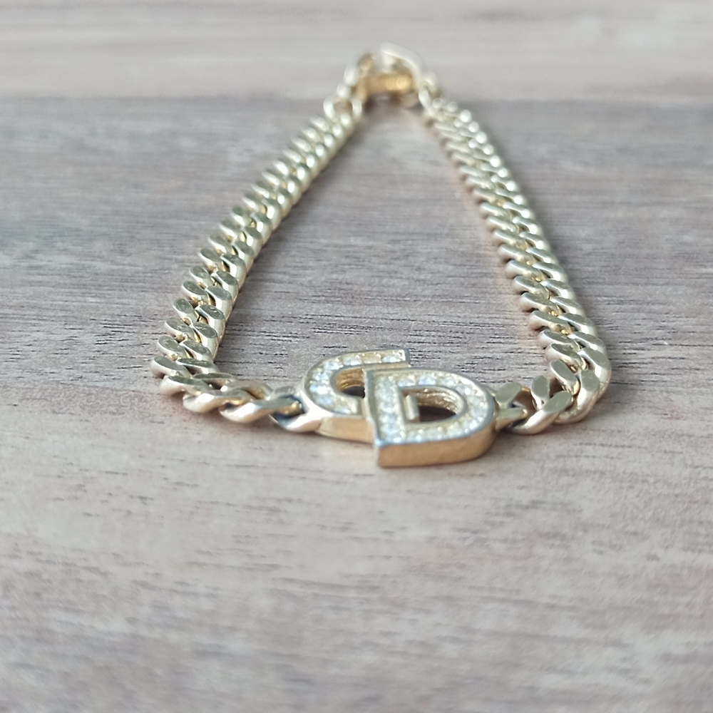 Dior Gold Bracelet with Crystal Accents